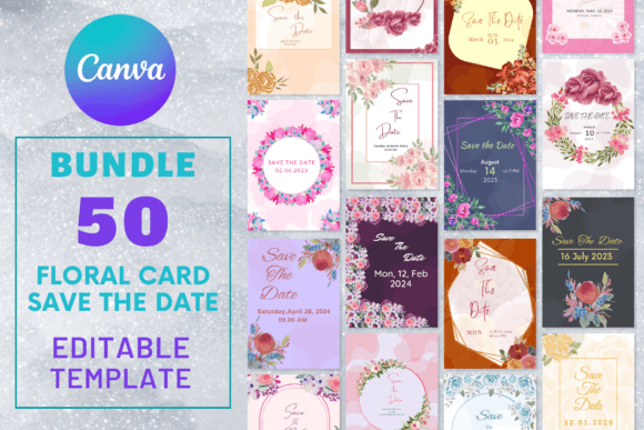 Download Floral Save the Wedding Date Card - Premium Resources