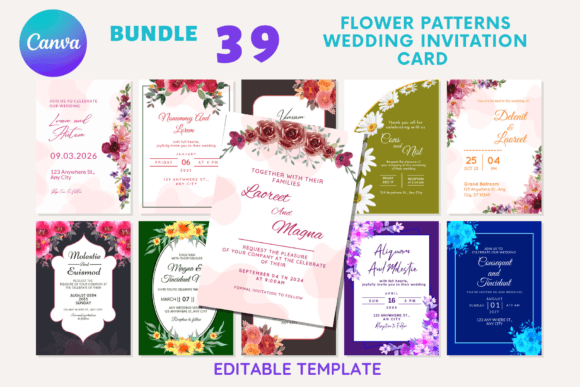 Download Flower Patterns Wedding Invitation Card - Premium Resources